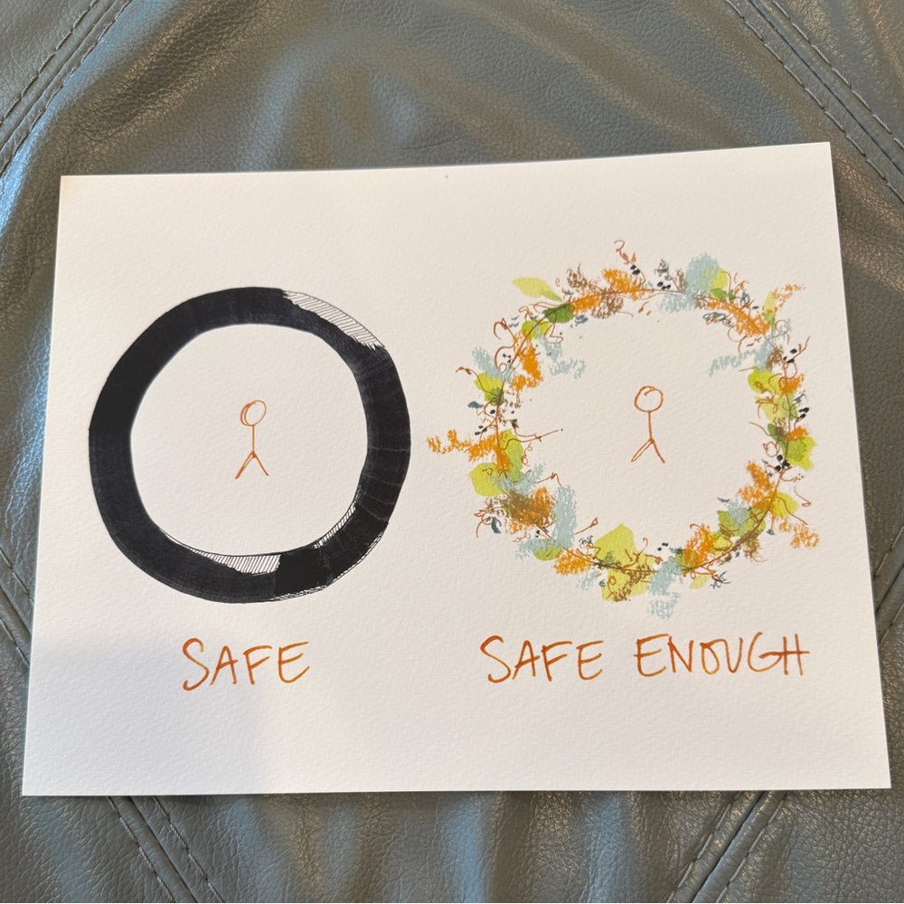 🟣3/$30 - 8x10 Canvas Art Print by Britchida- Safe vs Safe Enough